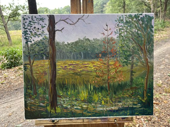 Dutch Forest Clearing. Plein air