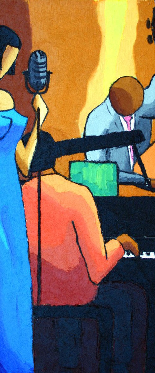 Jazz blue dress by Olivier Boissinot