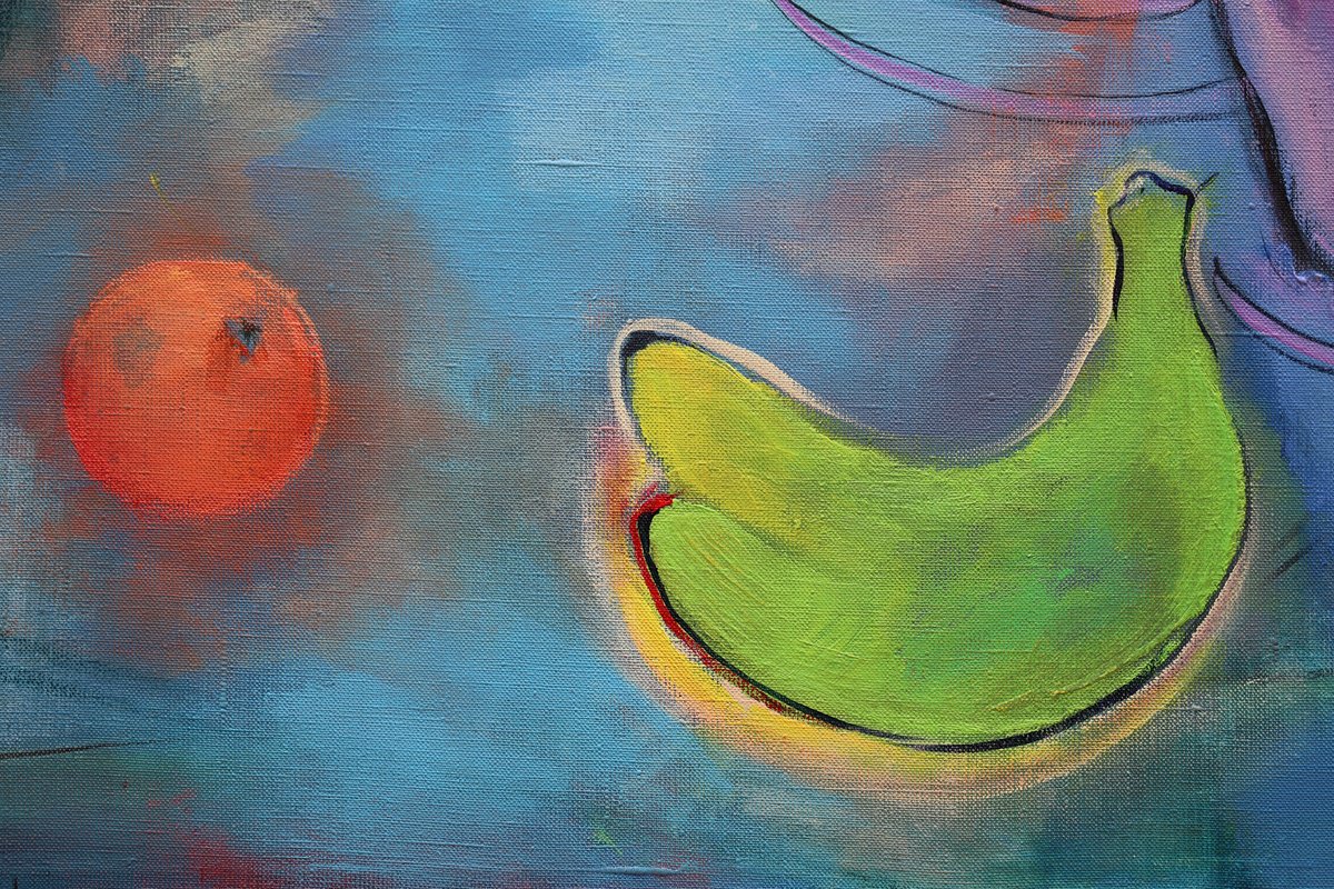  Orchids And Green Bananas By Artem Andreichuk, 31 X 45, Artwork For Sale On Artfinder