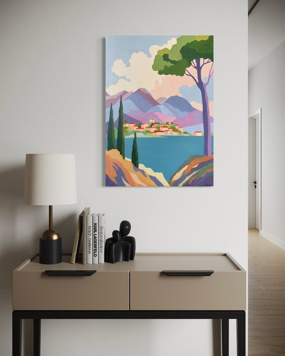 Pink and Violet Seascape