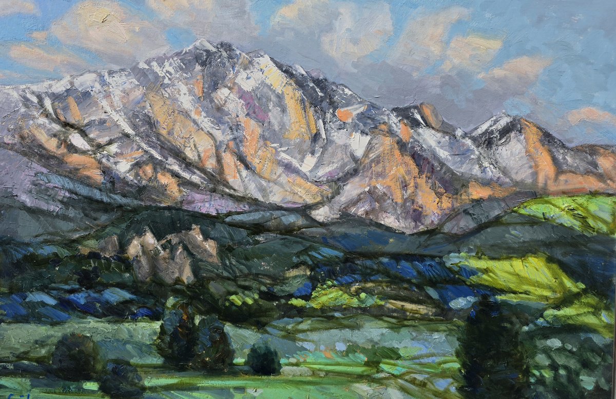 Golden Peaks By Gulshaba Abbasova, 43 X 31, Artwork For Sale On Artfinder