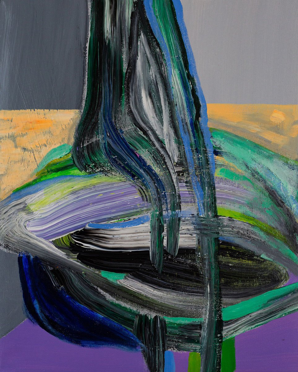 Organic Abstract Acrylic Painting By Bogdan Bianca Ioana, 15 X 18, Untitled Nr.22, Original Artwork