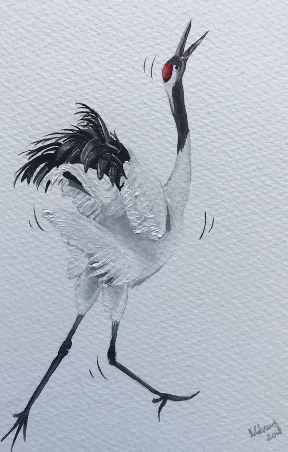 Dance like nobody’s watching (Japanese crane)