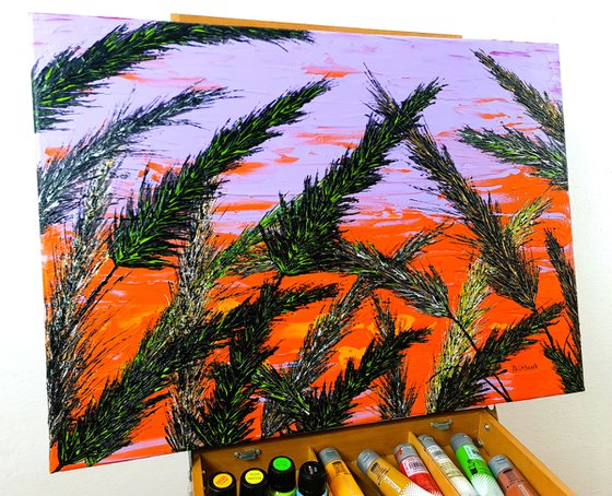 Grass In Purple Color