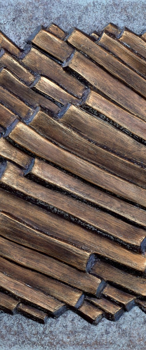 Alcantara 01 | Bronze Coated Wall Sculpture by Giulia Madonia