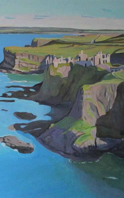 Flying over Dunluce Castle by Emma Cownie