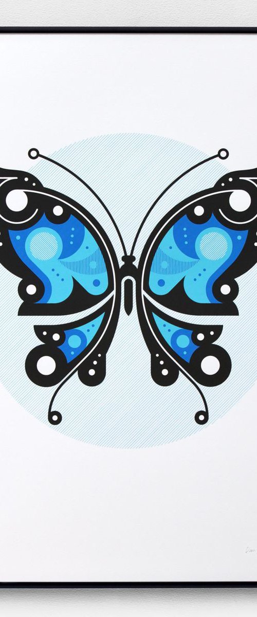 Butterfly #2 A2 limited edition screen print by The Lost Fox