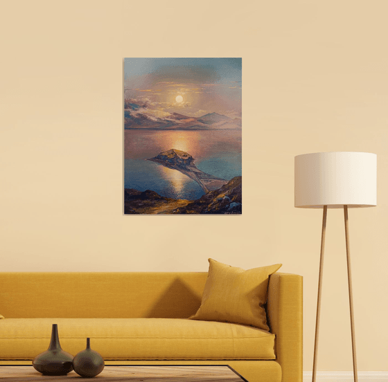 Lake Sevan (60x80cm, oil painting)