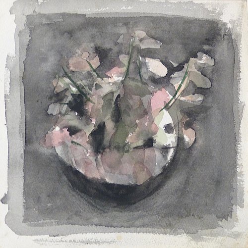 Flowers in the pot, 27x27 cm by Frederic Belaubre