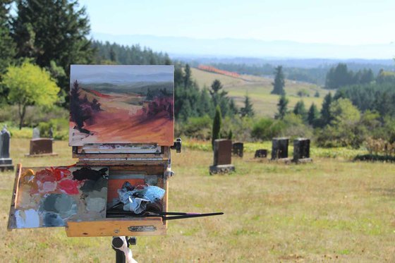 Pleasant View - plein air oil painting