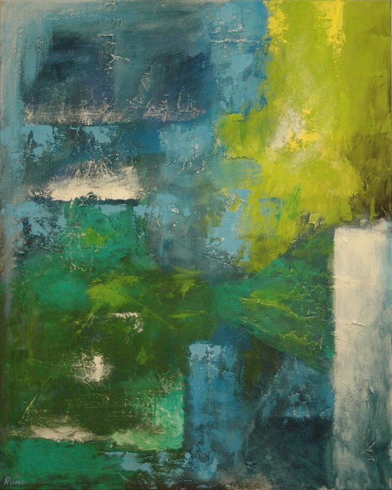 "Deep Breathe". Original abstract painting.