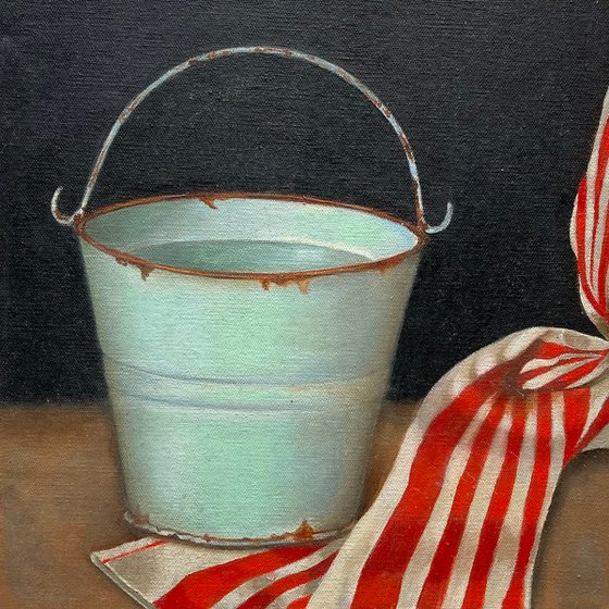 Rusted Bucket and Cloth