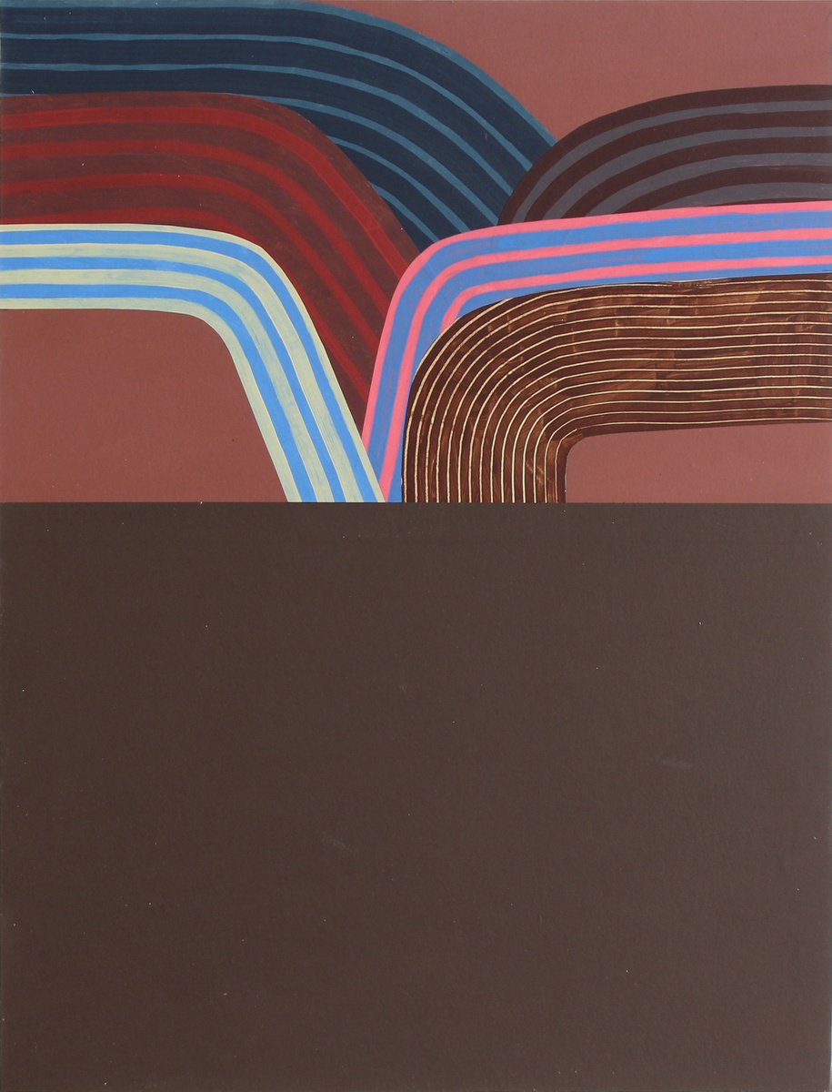 Abstract Acrylic Painting By Martin Singer, 20 X 26", Lcvm25-57, Original Artwork