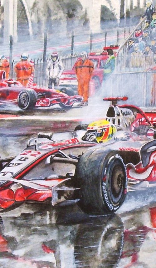 Lewis Hamilton and Kimi Räikkönen by Max Aitken