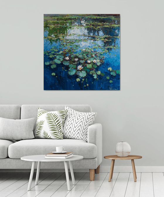 Water Lilies Oil painting by Anastasiia Valiulina | Artfinder