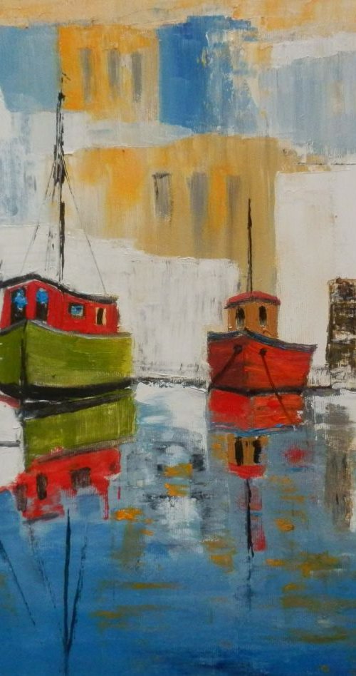Greece harbour by Maria Karalyos