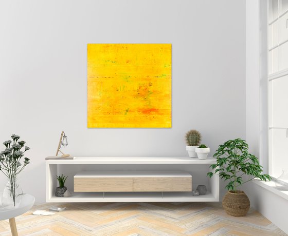 Yellow abstract painting WT843