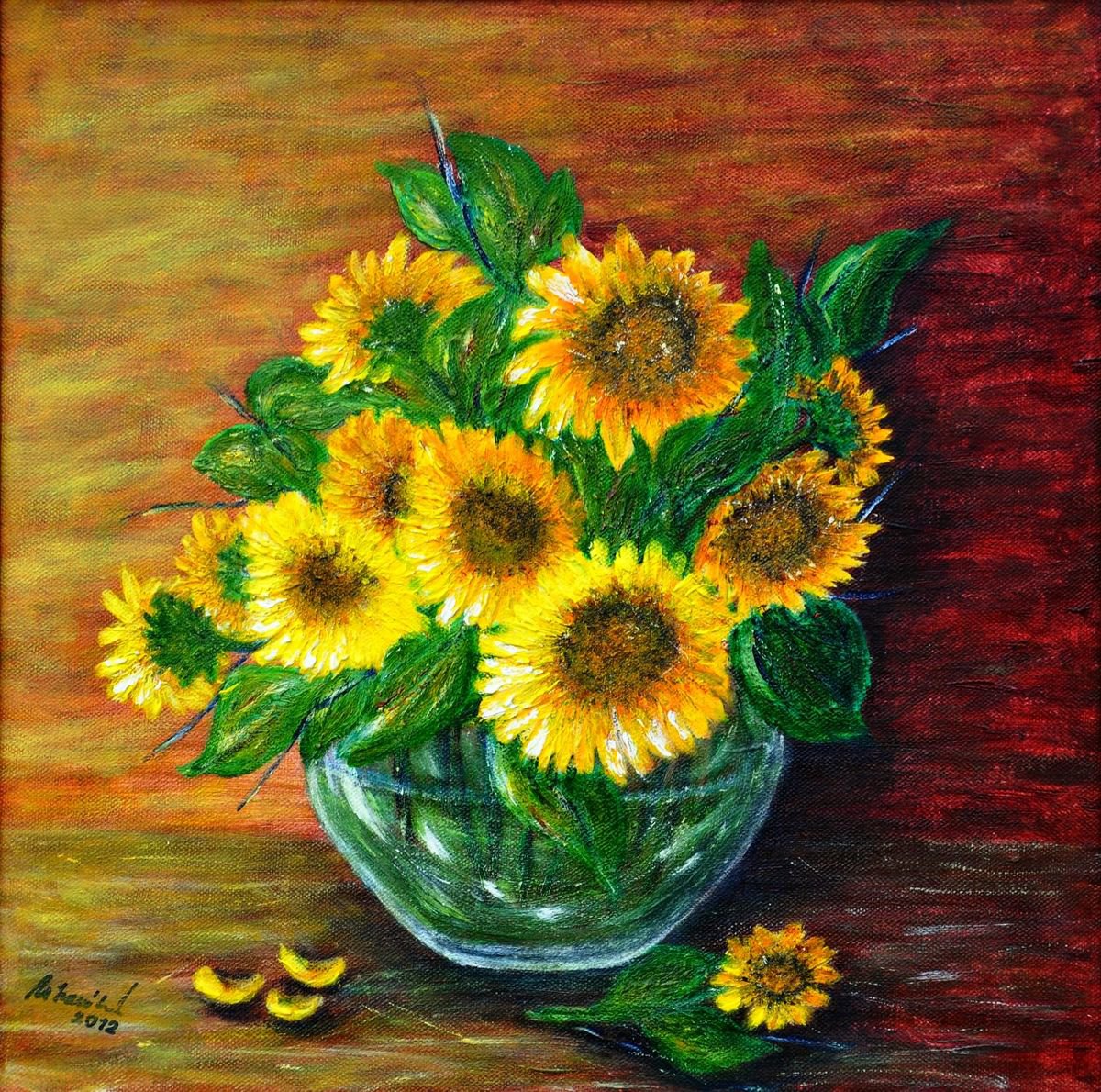 Still life - Sunflower .. by Em�lia Urban�kov�