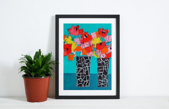 Two Vases of Summer Flowers
