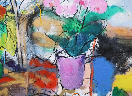 Sunflowers, Orchids and Fruits