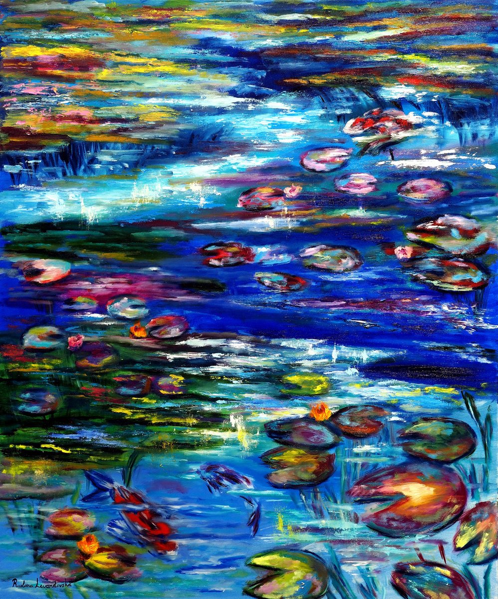 Impressionistic Landscape Oil Painting By Ruslana Levandovska, 30 X 36", Monet