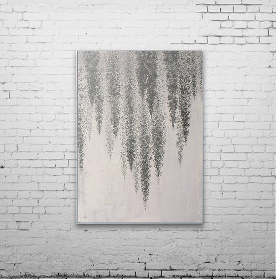 "Silver Wisteria" Wisteria abstract wall art