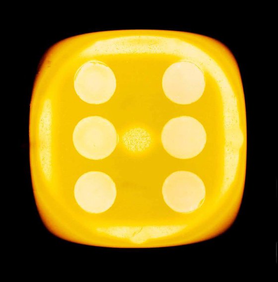 Heidler & Heeps Dice Series, Chartreuse Yellow Six (black)