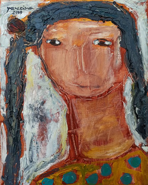 Portrait of a Girl I by Natalia Yanekina
