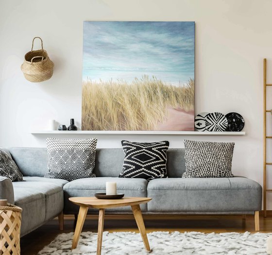 "Spikelets" Field landscape oil art