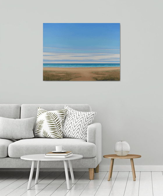 Walk to the Beach - Blue Sky Seascape