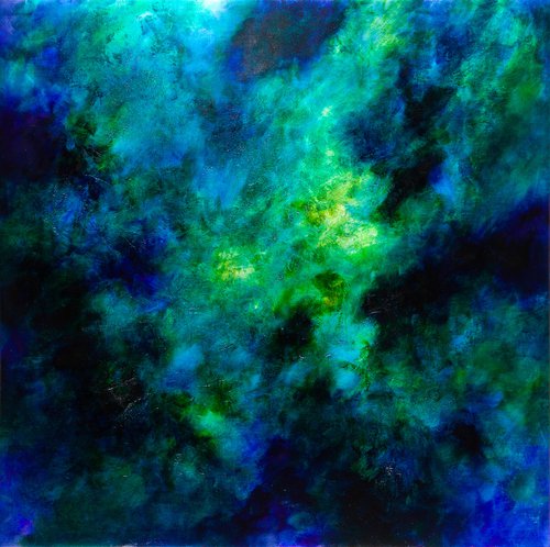 Deep Blue abstract by Fabienne Monestier