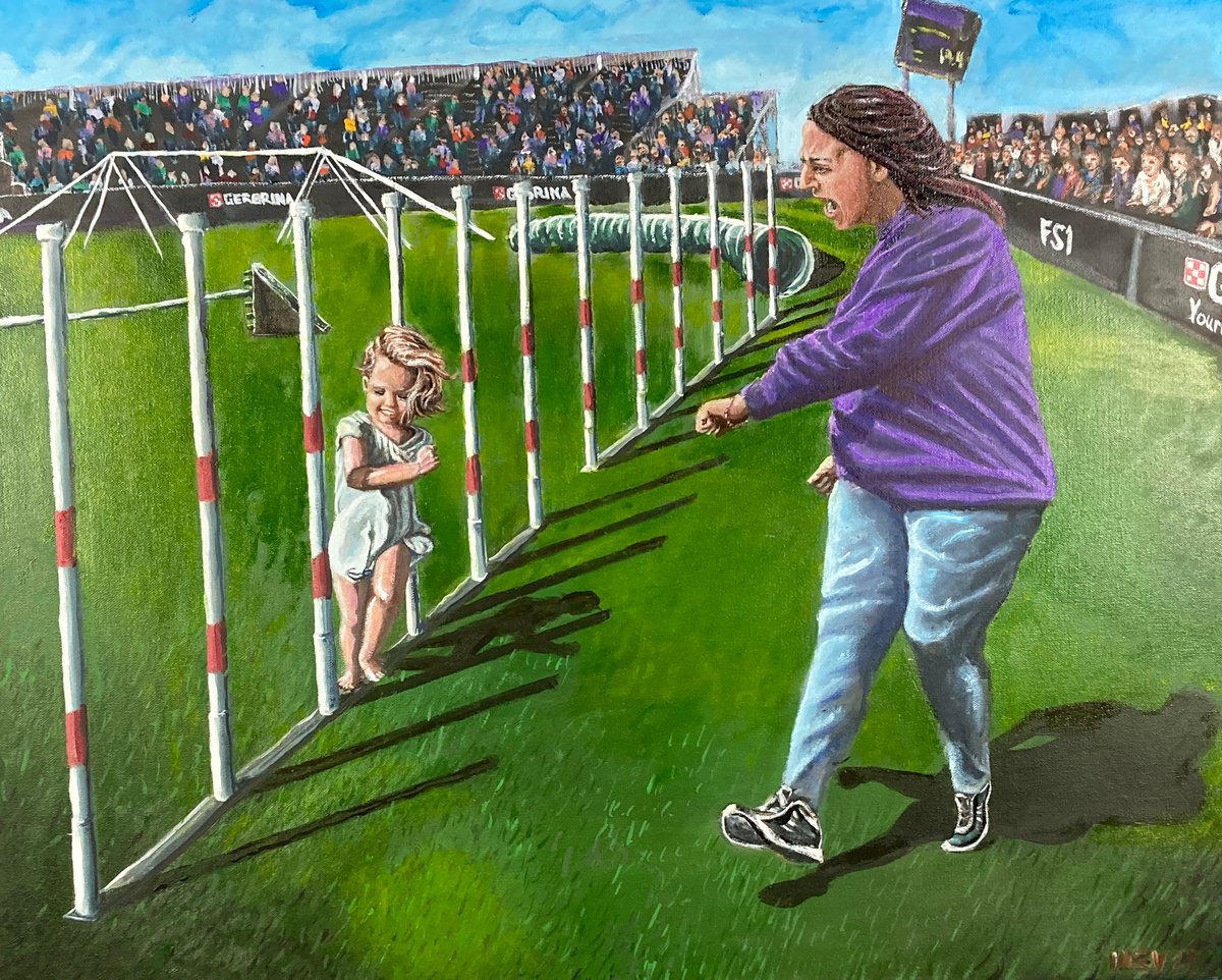 Expressive Oil Painting , Obstacle Course By Michael E. Voss, 30 X 24, Artwork For Sale On Artfinder