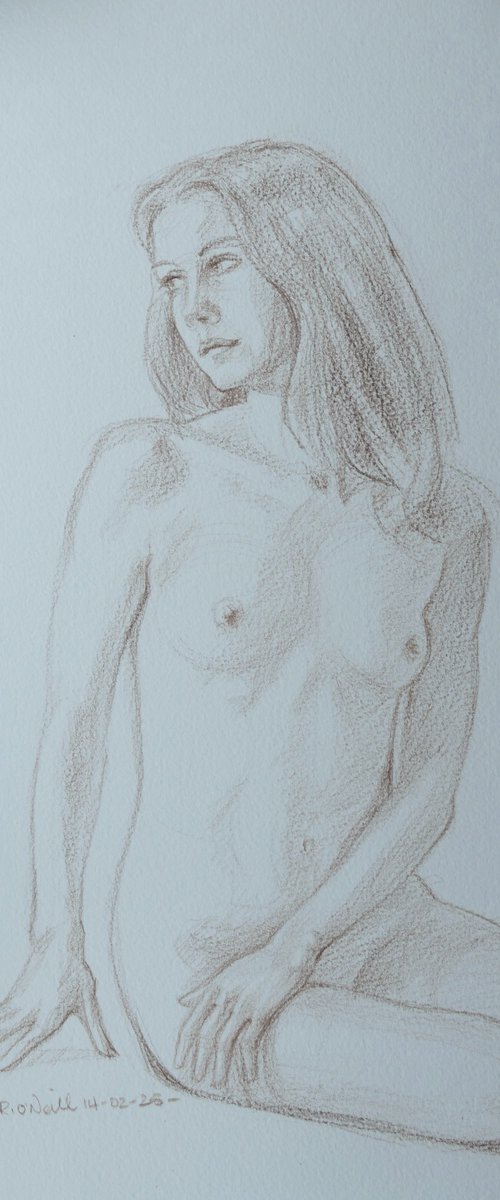 Seated female nude by Rory O’Neill