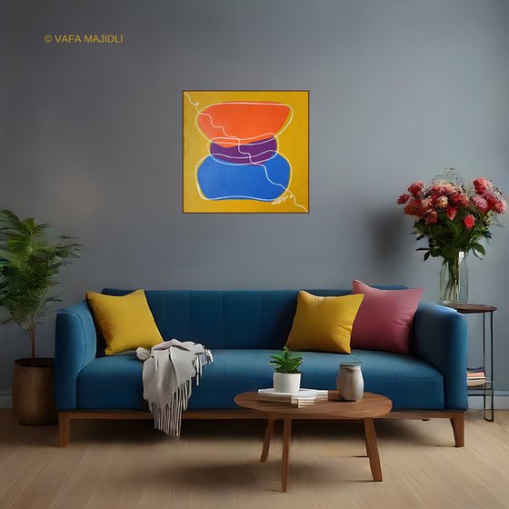 Zen Minimalism. Colorful Zen Harmony