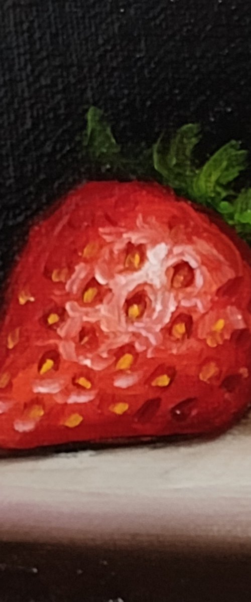 Little Strawberry still life by Jane Palmer Art
