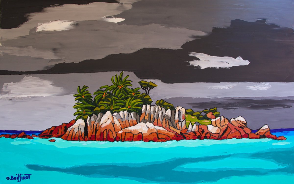 St Pierre islet, island of Praslin, Seychelles by Olivier Boissinot