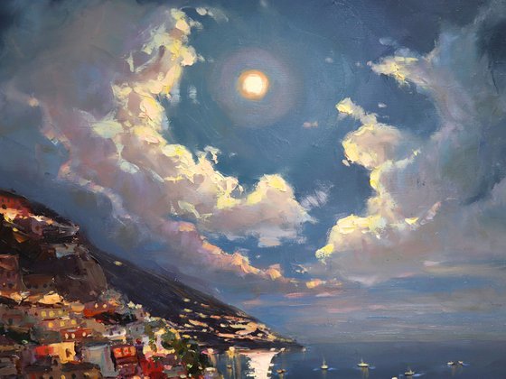 "Moonlit sky "
