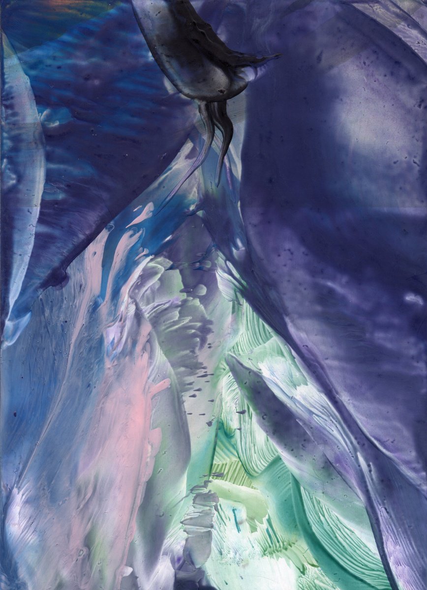 Abstract Painting By Alona Hryn, 5 X 8, Encaustic Abstract 2, Original Artwork