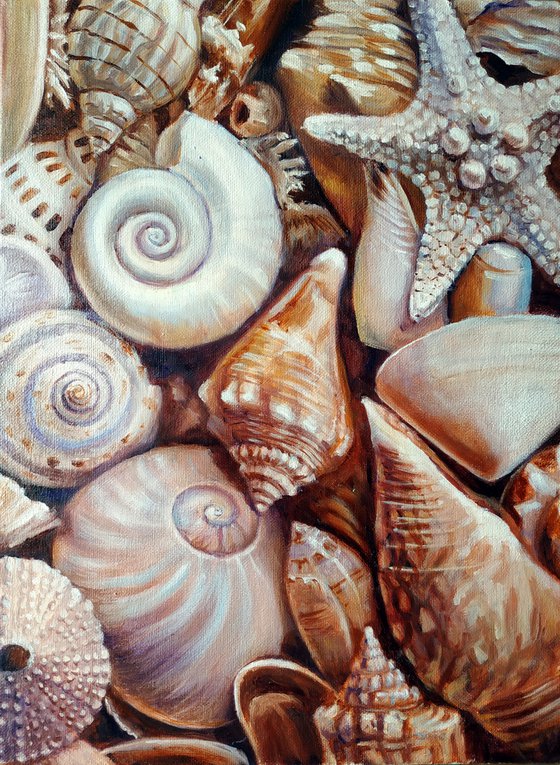 Three Seashells On The Beach Watercolor Art Painting by Irina Sztukowski -  Fine Art America