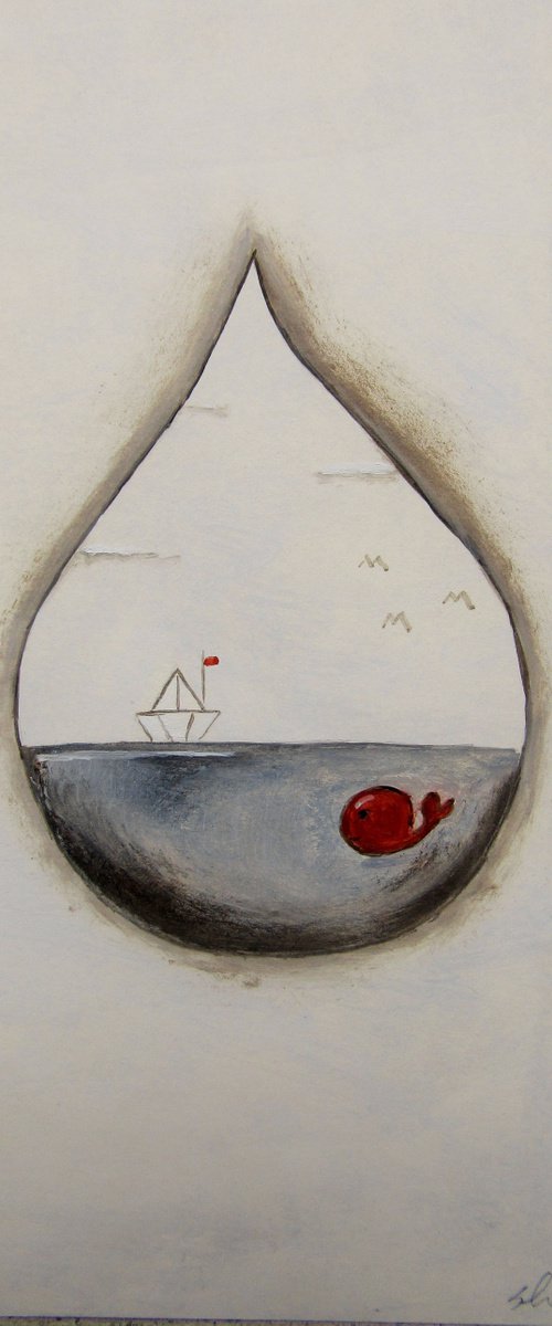 The sea inside the raindrop by Silvia Beneforti