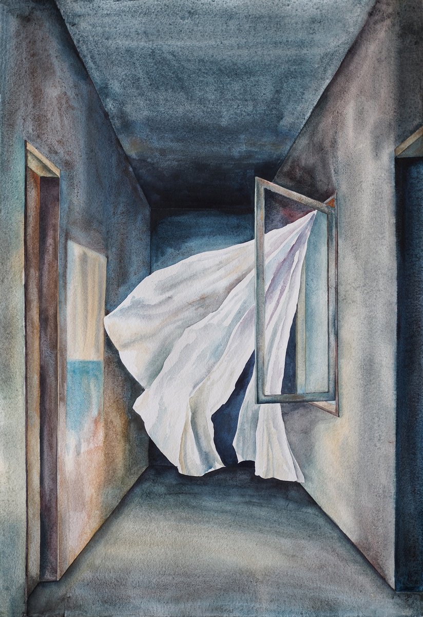 Impressionistic Watercolour , Fata Morgana By Delnara El, 28 X 40, Artwork For Sale On Artfinder