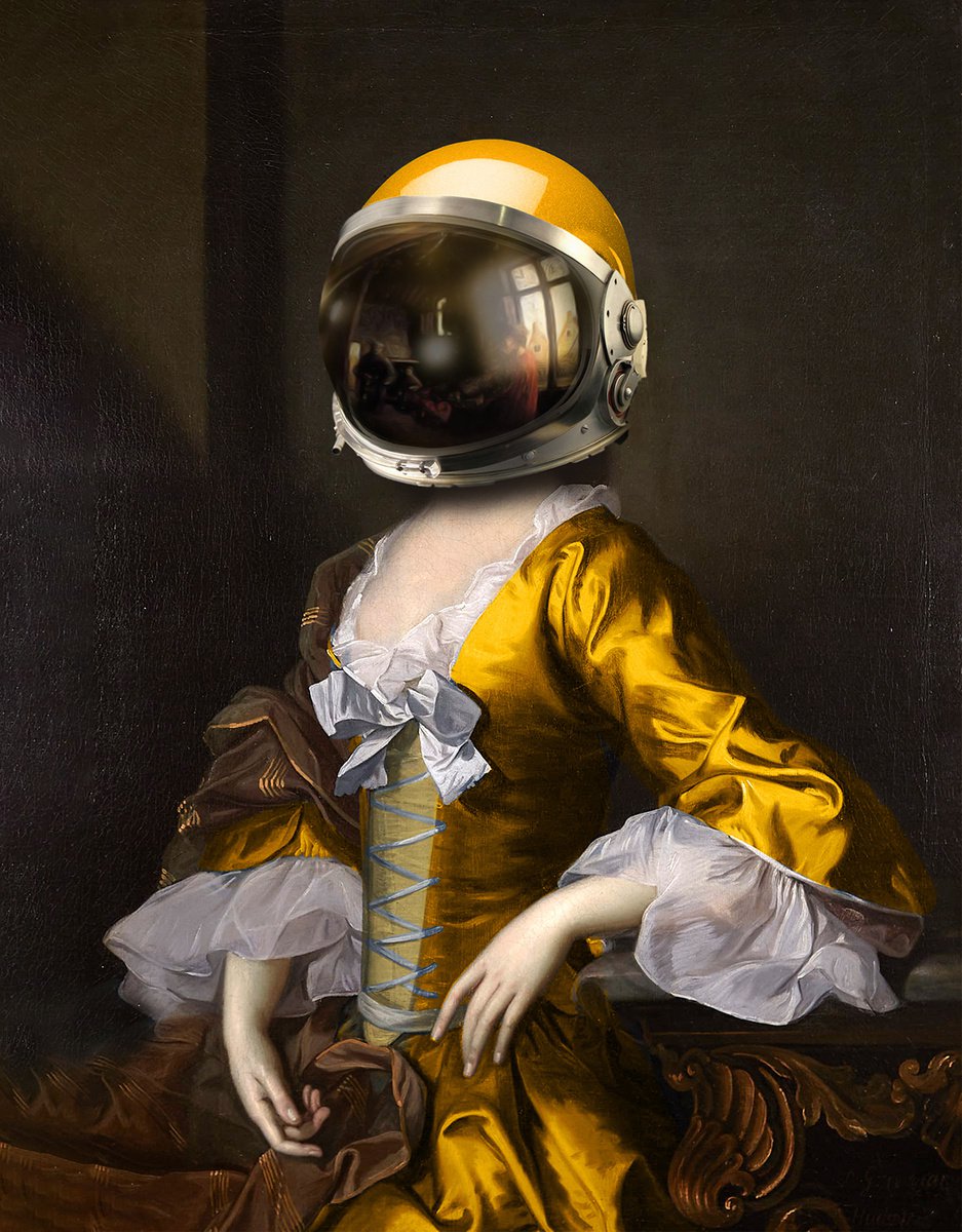 Spacelady Yellow Digital Art (Giclée) by Slasky | Artfinder