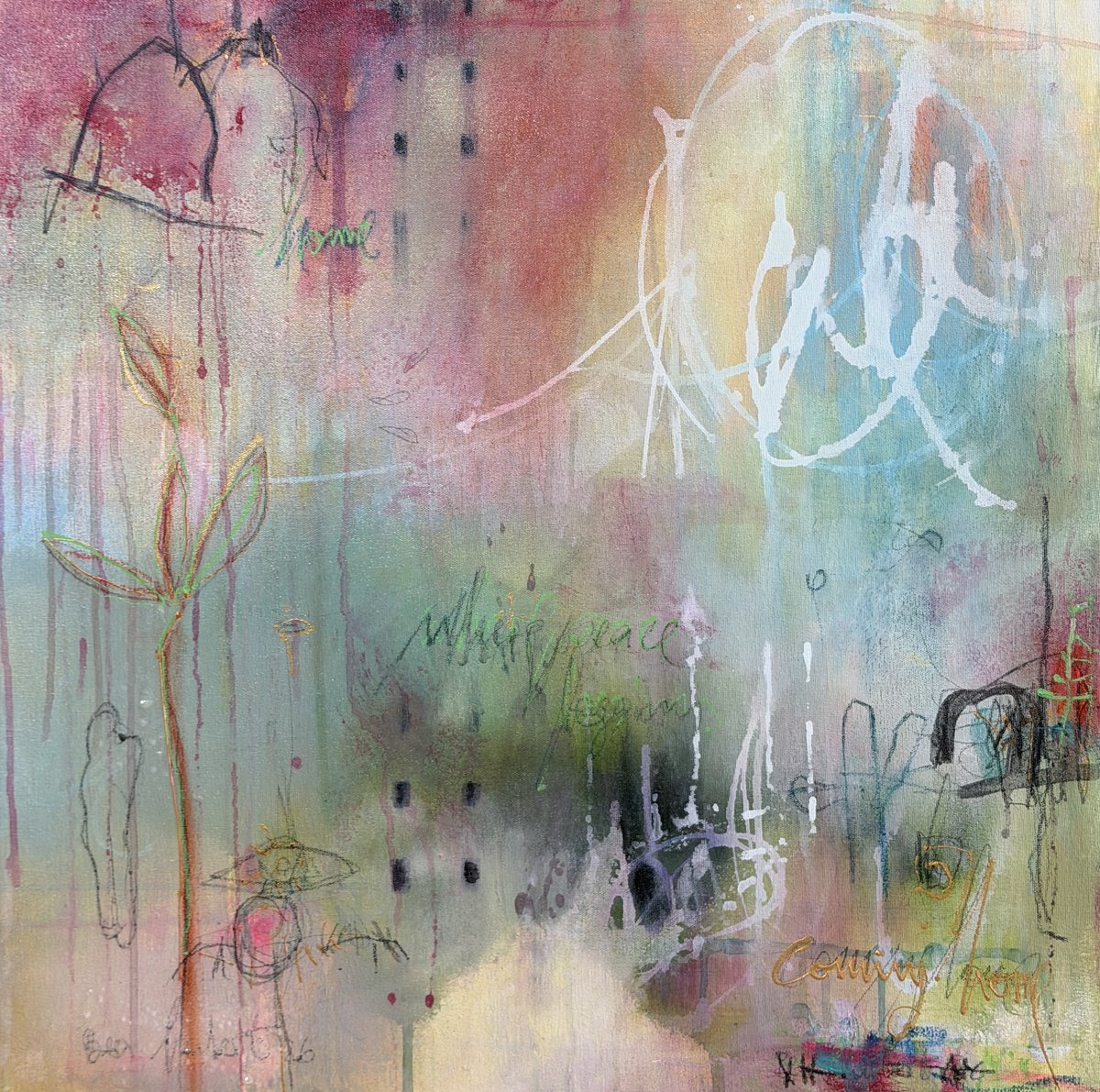 Home, Where Peace Begins No.4 By Bea Schubert, 24 X 24, Artwork For Sale On Artfinder