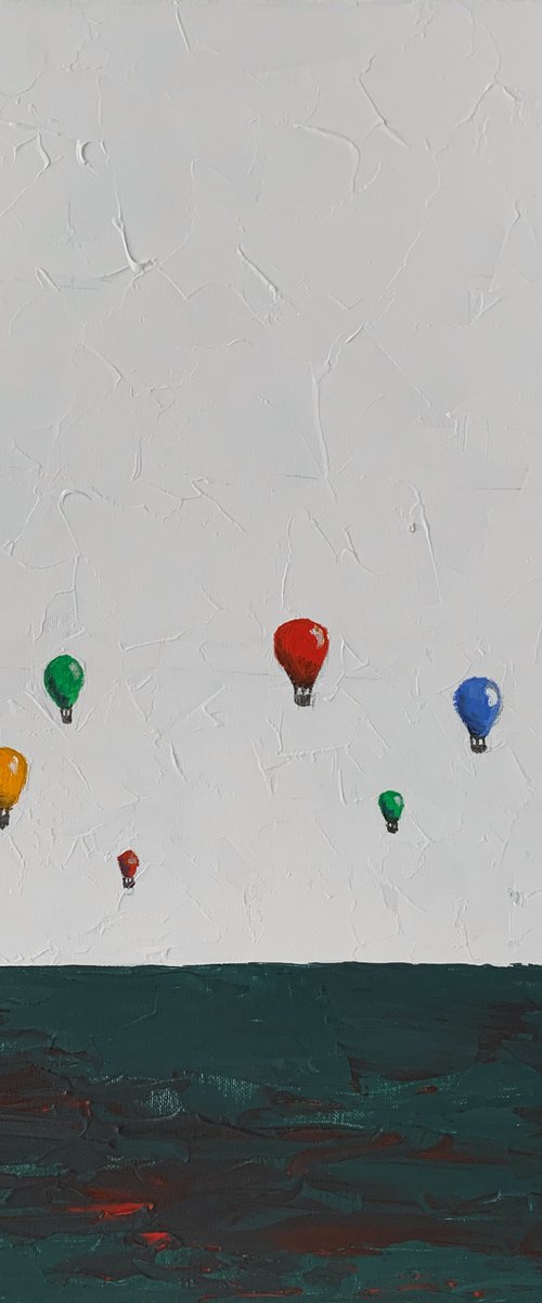 Red, Yellow, blue air balloons. by Vita Schagen
