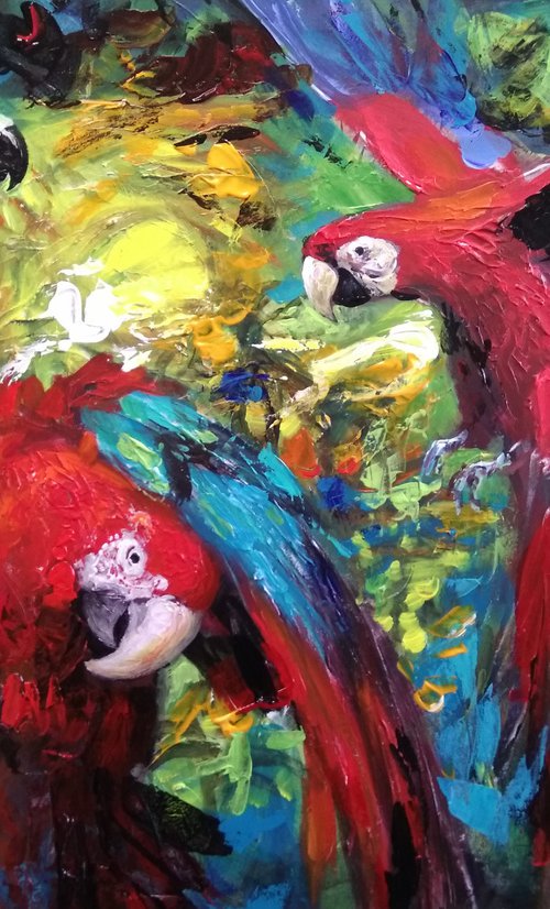 Happy Parrots by HELINDA (Olga Müller)