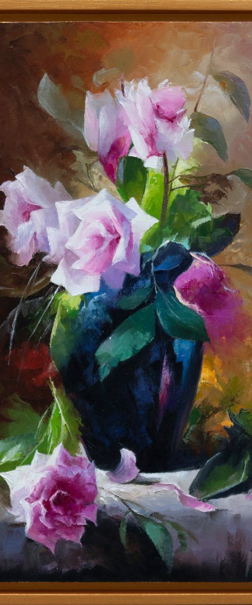 NATUREMORTE WITH ROSES 2 by Oleksii Vylusk