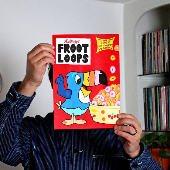 Froot Loops Cereal Painting