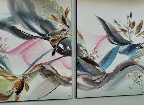 The Flow of Living Color Triptych