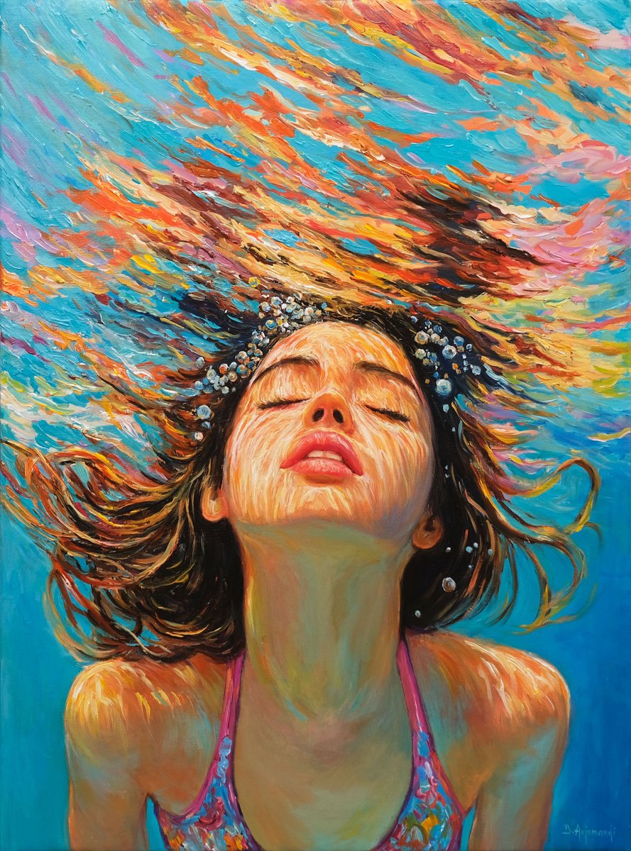 A Dream Underwater By Behshad Arjomandi, 24 X 32, Artwork For Sale On Artfinder