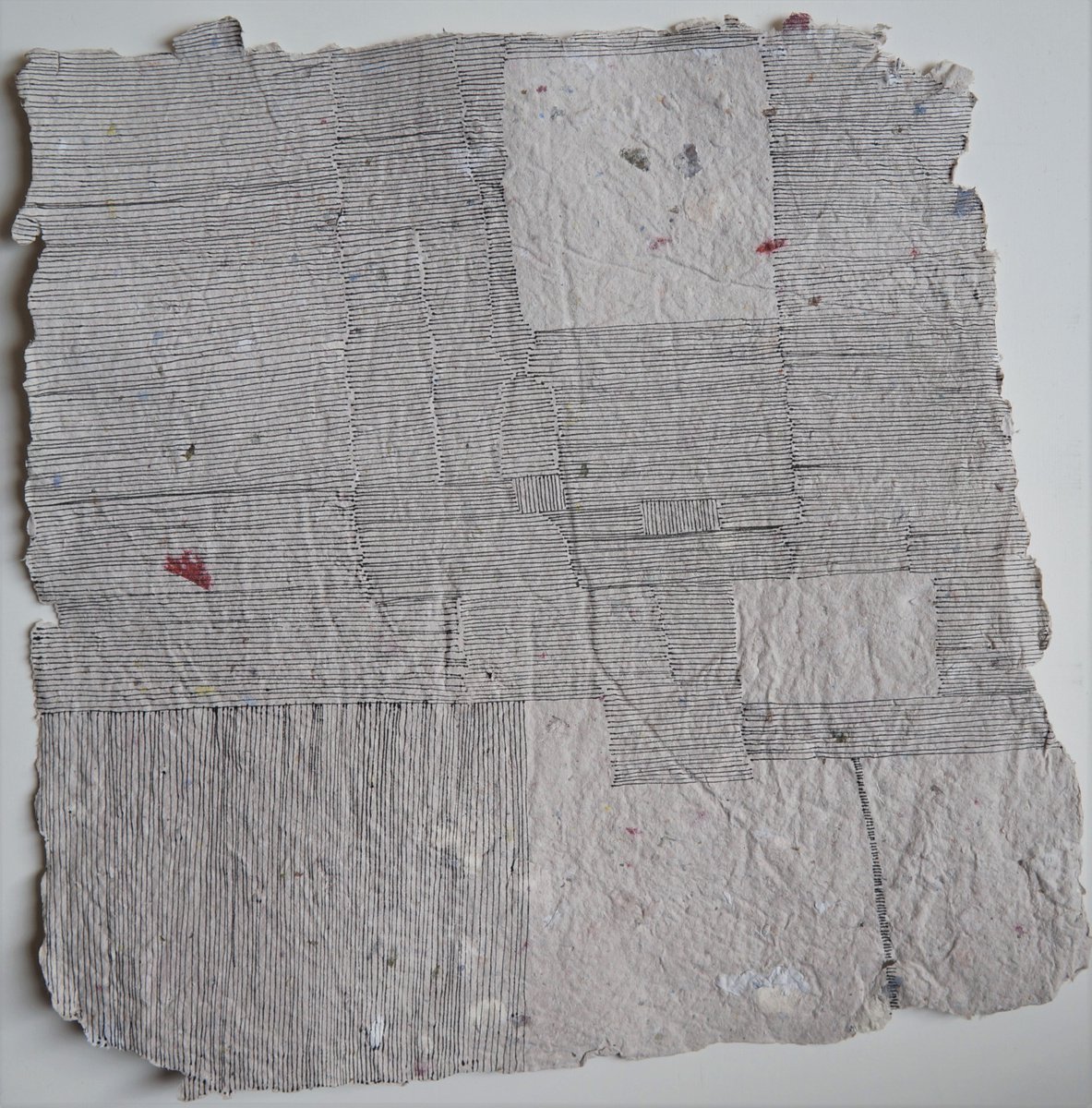 Geometric Abstract Ink Drawing By Anna Jannack, 12 X 12, Precarious Situation V, Original Artwork